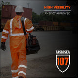 Ergodyne 25335 #8376K XL Orange Lightweight HV Rain Suit - 3