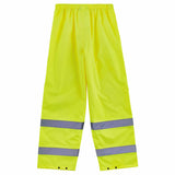 Ergodyne 25342 8916 S Lime Class E Lightweight Hi-Vis Rain Pants - 2