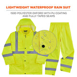 Ergodyne 25434 #8376K L Lime Lightweight HV Rain Suit - 2