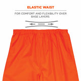 Ergodyne 25442 8916 S Orange Class E Lightweight Hi-Vis Rain Pants - 5