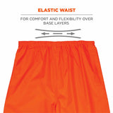 Ergodyne 25443 8916 M Orange Class E Lightweight Hi-Vis Rain Pants - 5