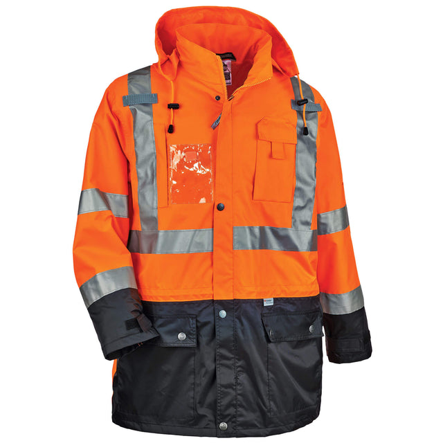 Ergodyne 25462 GloWear 8386 Type R Class 3 Outer Shell Jacket, Small, HV Orange