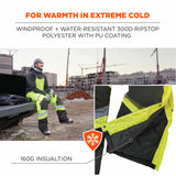 Ergodyne 25527 8928 3XL Lime Class E Hi-Vis Insulated Bibs - 5