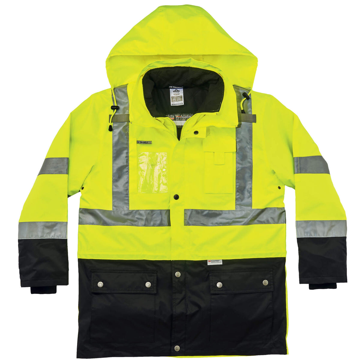 Ergodyne 25532 GloWear 8388 Type R Class 3/2 Thermal Jacket Kit, Small, HV Lime - 4