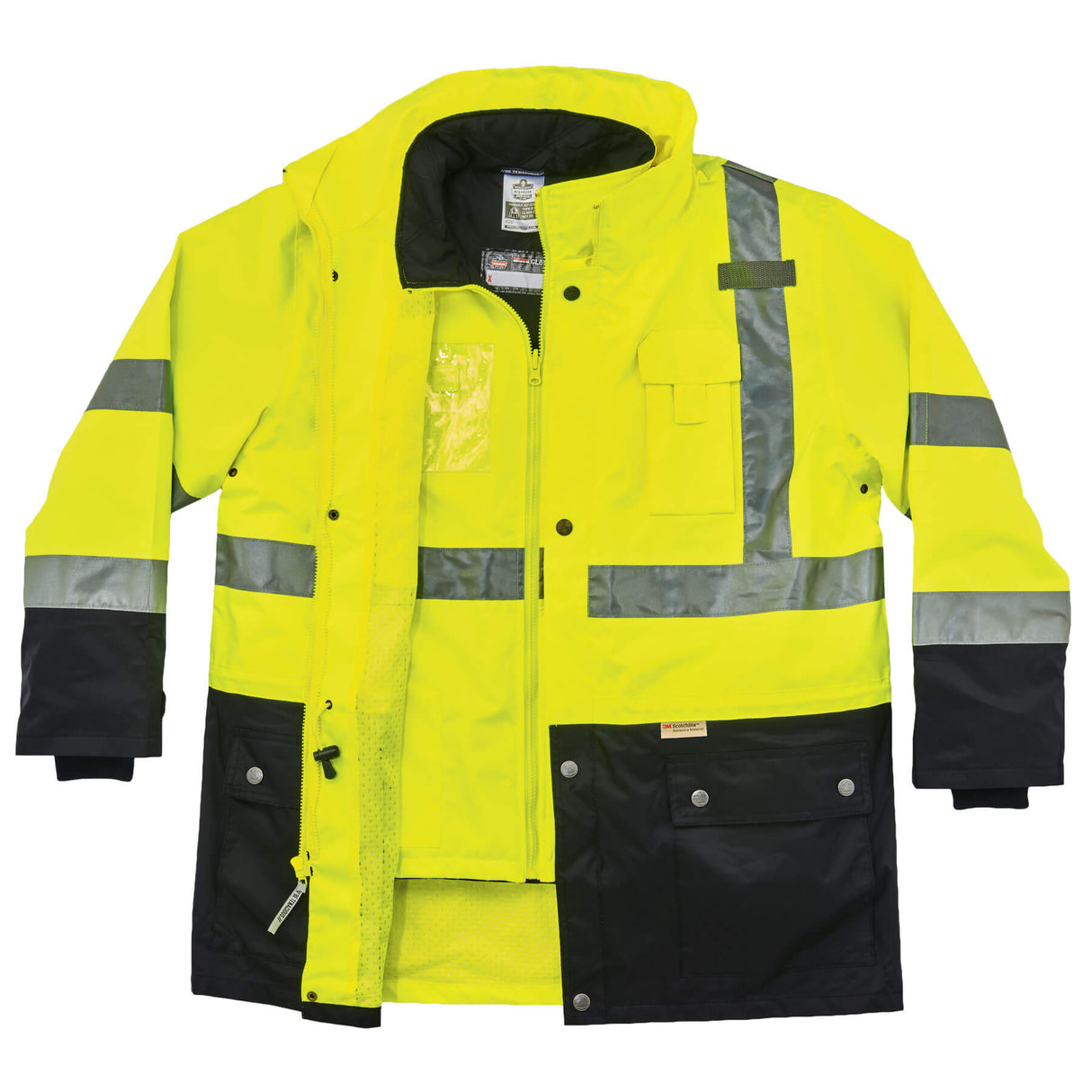 Ergodyne 25532 GloWear 8388 Type R Class 3/2 Thermal Jacket Kit, Small, HV Lime - 5