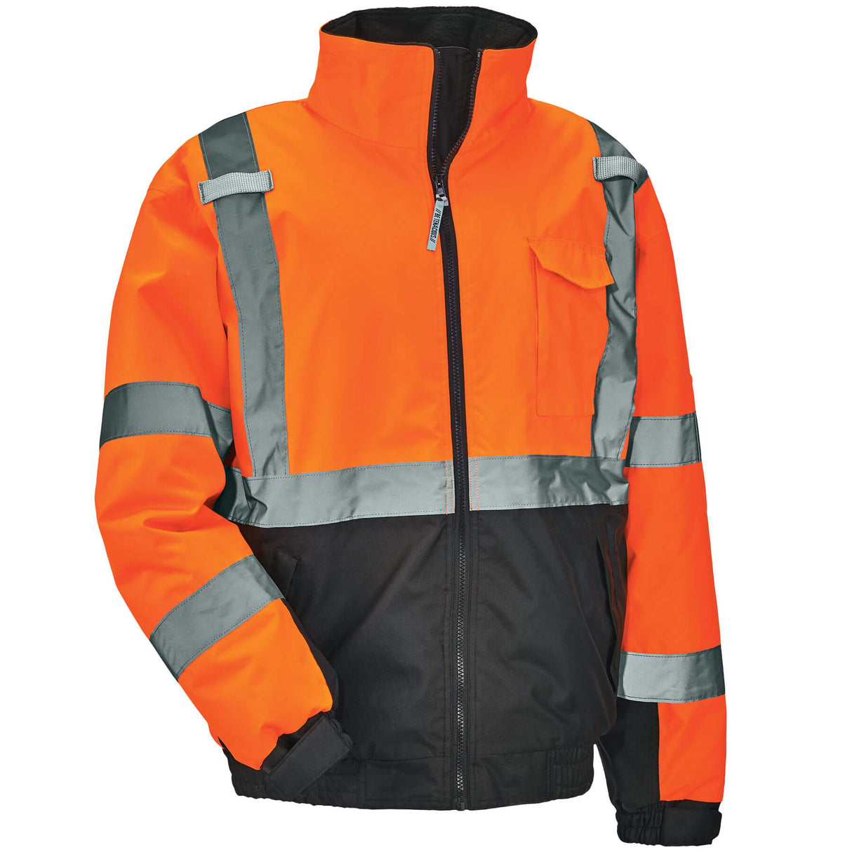 Ergodyne 25612 GloWear 8377 Type R Class 3 Quilted Bomber Jacket, Small, HV Orange - 2