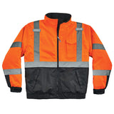 Ergodyne 25614 GloWear 8377 Type R Class 3 Quilted Bomber Jacket, Large, HV Orange - 4