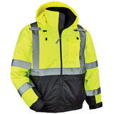 Ergodyne 25622 GloWear 8377 Type R Class 3 Quilted Bomber Jacket, Small, HV Lime - 3