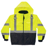 Ergodyne 25622 GloWear 8377 Type R Class 3 Quilted Bomber Jacket, Small, HV Lime - 9