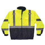 Ergodyne 25622 GloWear 8377 Type R Class 3 Quilted Bomber Jacket, Small, HV Lime - 11