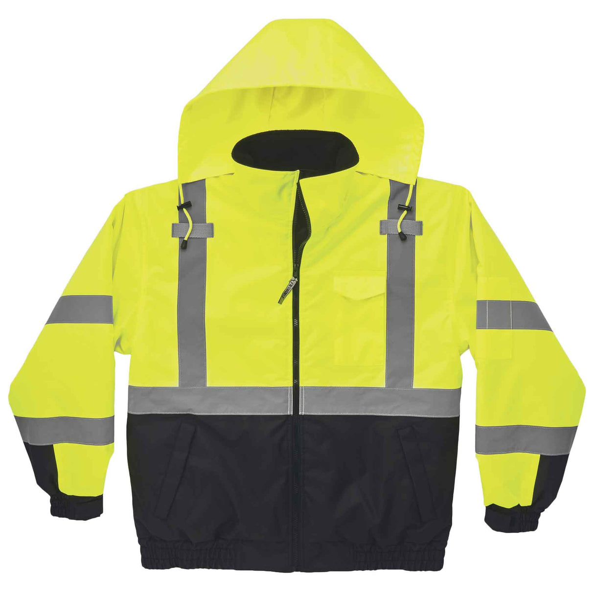 Ergodyne 25623 GloWear 8377 Type R Class 3 Quilted Bomber Jacket, Medium, HV Lime - 6