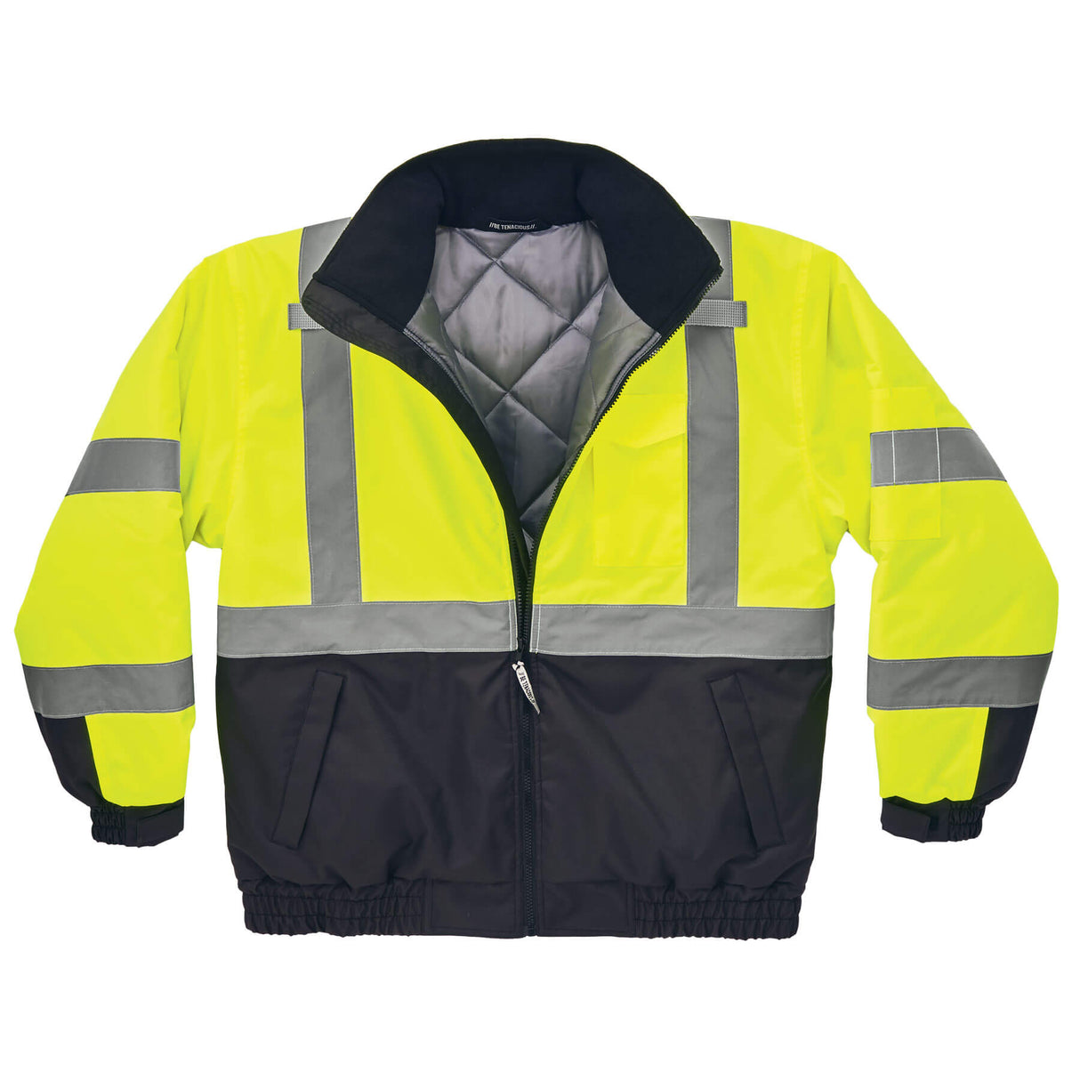 Ergodyne 25624 GloWear 8377 Type R Class 3 Quilted Bomber Jacket, Large, HV Lime - 10