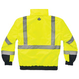 Ergodyne 25626 GloWear 8377 Type R Class 3 Quilted Bomber Jacket, 2XL, HV Lime - 8