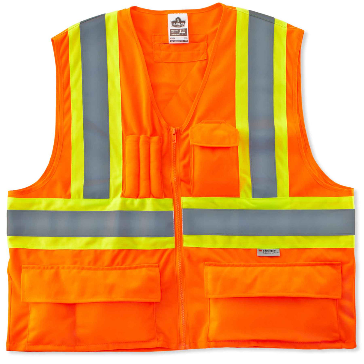 Ergodyne 26183 GloWear 8235ZX Type R Class 2 Two-Tone X-Back Vest, Small/Medium, HV Orange - 2