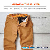 Ergodyne 40835 6481 XL Black Lightweight Base Layer Pants - 3