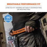 Ergodyne 40836 6481 2XL Black Lightweight Base Layer Pants - 4