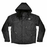 Ergodyne 41124 6467 L Black Winter Work Jacket - 300D Polyester Shell - 4