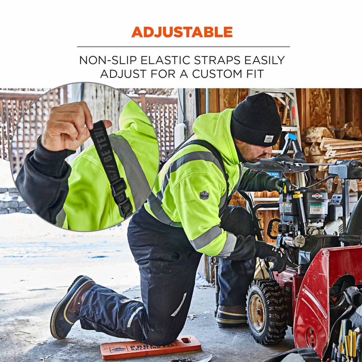 Ergodyne 41218 6471 4XL Black Thermal Bibs - 500D Nylon Shell - 6