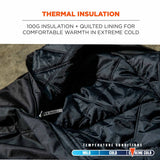 Ergodyne 41222 6472 S Black Thermal Bib - 300D Oxford Shell - 5