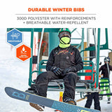 Ergodyne 41225 6472 XL Black Thermal Bib - 300D Oxford Shell - 4