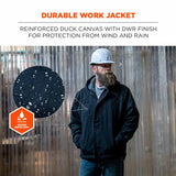 Ergodyne 41233 6468 M Black Duck Canvas Work Jacket - 4