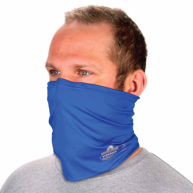 Ergodyne 42149 6489 L/XL Blue 2-Layer Cooling Multi-Band - Performance Knit