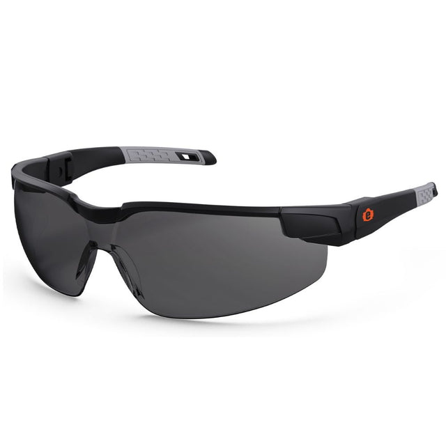 Ergodyne 50062 DELLENGER Smoke Lens Matte Black Safety Glasses Adjustable Temples