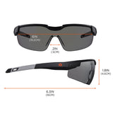 Ergodyne 50063 DELLENGER-AF Smoke Lens Matte Black Anti-Fog Safety Glasses Adjustable Temples - 6