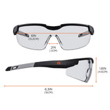 Ergodyne 50066 DELLENGER-AFS Clear Lens Matte Black Anti-Fog & Scratch-Resistant Glasses Adj. Temp. - 6