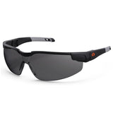 Ergodyne 50068 DELLENGER-AFS Smoke Lens Matte Black Anti-Fog & Scratch-Resistant Glasses Adj. Temp.