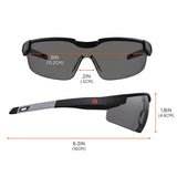 Ergodyne 50068 DELLENGER-AFS Smoke Lens Matte Black Anti-Fog & Scratch-Resistant Glasses Adj. Temp. - 6