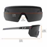 Ergodyne 55005 AEGIR Matte Black Frame Smoke Lens Safety Glasses Sunglasses - 10