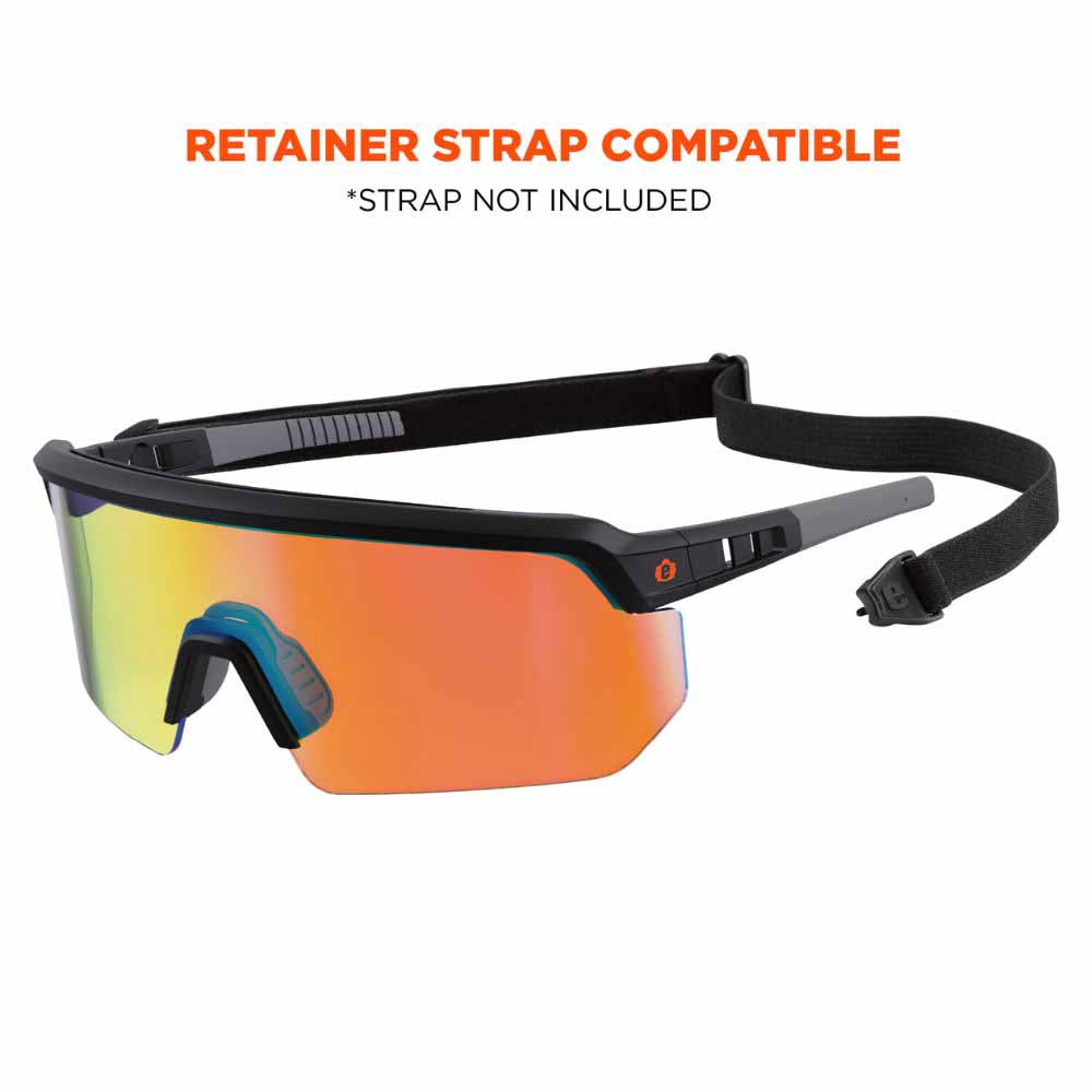 Ergodyne 55009 AEGIR-MI Matte Black Frame Orange Mirror Lens Safety Glasses - 4