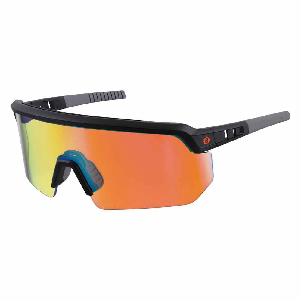 Ergodyne 55009 AEGIR-MI Matte Black Frame Orange Mirror Lens Safety Glasses - 8