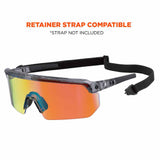 Ergodyne 55014 AEGIR-AFASM Clear Smoke Frame Orange Mirror Lens Anti Scratch Anti Fog Safety Glasses - 5