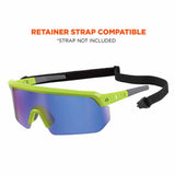 Ergodyne 55017 AEGIR-MI Lime Frame Blue Mirror Lens Safety Glasses - 4