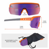 Ergodyne 55019 AEGIR-MI Orange Frame Purple Mirror Lens Safety Glasses - 12