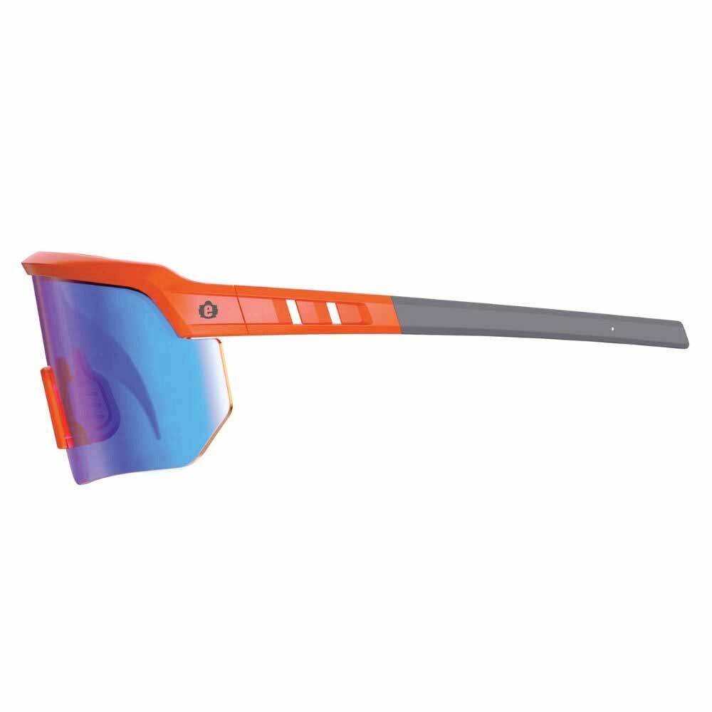 Ergodyne 55022 AEGIR-AFASM Orange Frame Blue Mirror Lens Anti Scratch Anti Fog Safety Glasses - 12