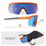 Ergodyne 55022 AEGIR-AFASM Orange Frame Blue Mirror Lens Anti Scratch Anti Fog Safety Glasses - 13