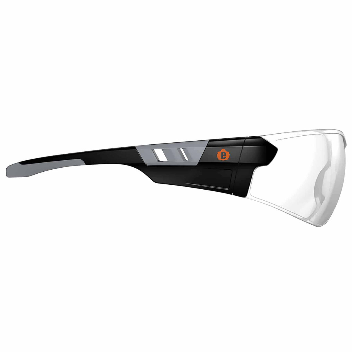 Ergodyne 59103 SAGA Anti-Fog Clear Lens Matte Black Frameless Safety Glasses - 2