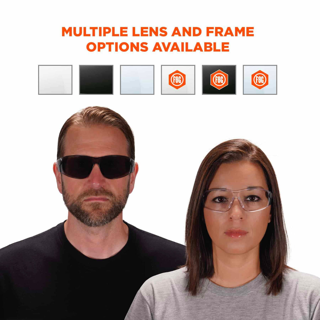 Ergodyne 59103 SAGA Anti-Fog Clear Lens Matte Black Frameless Safety Glasses - 6