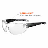 Ergodyne 59200 VALI Clear Lens Matte Black Frameless Safety Glasses - 5