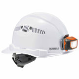 Ergodyne 60146 8972LED  White Class C Hard Hat Cap Style + LED Light - 8