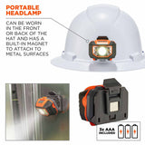 Ergodyne 60152 8971LED  White Class E Hard Hat Full Brim + LED Light - 11
