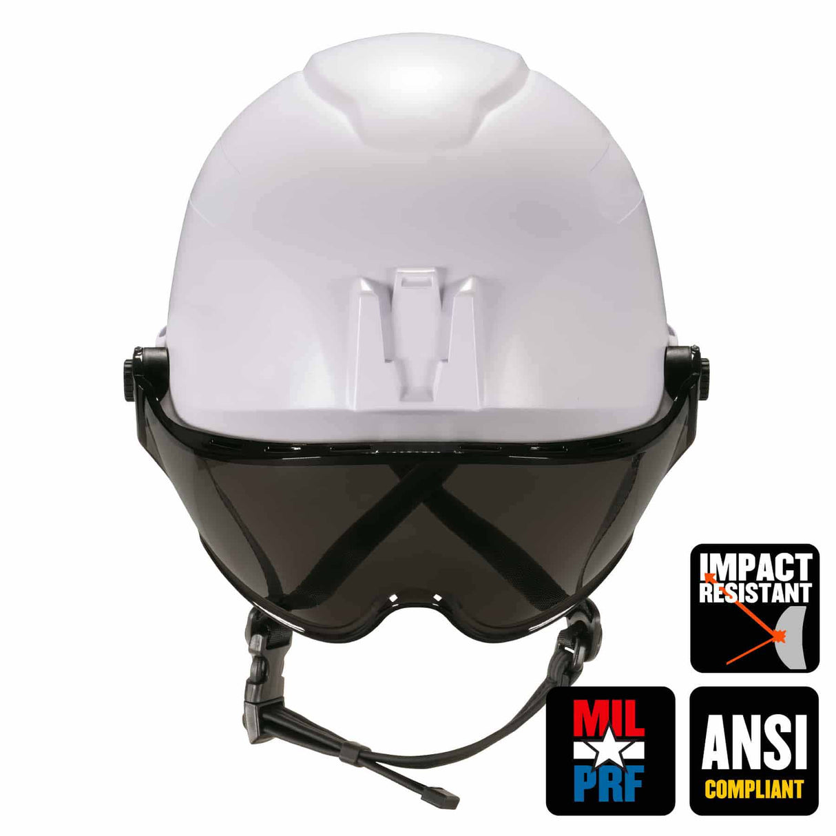 Ergodyne 60215 8974V Anti-Fog Clear Lens White Class E Safety Hard Hat Helmet + Visor - 2