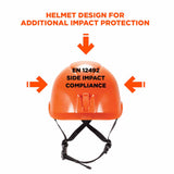 Ergodyne 60217 8974V Anti-Fog Clear Lens Orange Class E Safety Hard Hat Helmet + Visor - 3