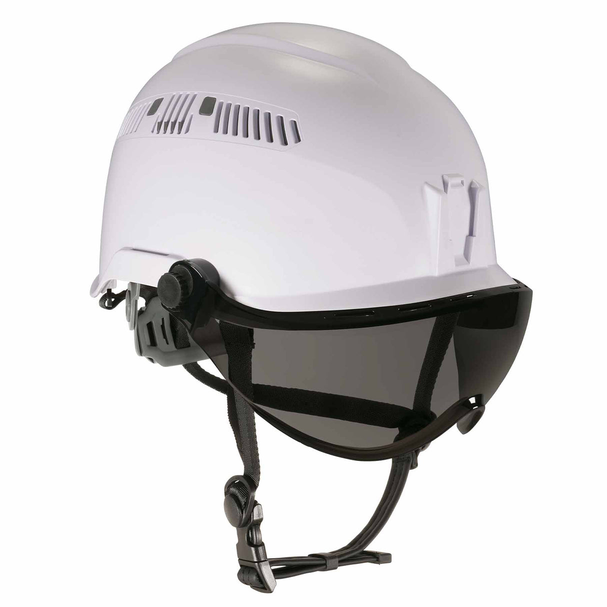 Ergodyne 60220 8975V Anti-Fog Smoke Lens White Class C Safety Hard Hat Helmet + Visor