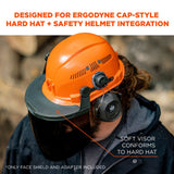 Ergodyne 60244 #8994 Smoke Lens Gray Hard Hat Face Shield for Cap-Style & Safety Helmet - 3