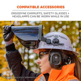 Ergodyne 60246 #8995 Smoke Lens Gray Hard Hat Face Shield for Full Brim - 6