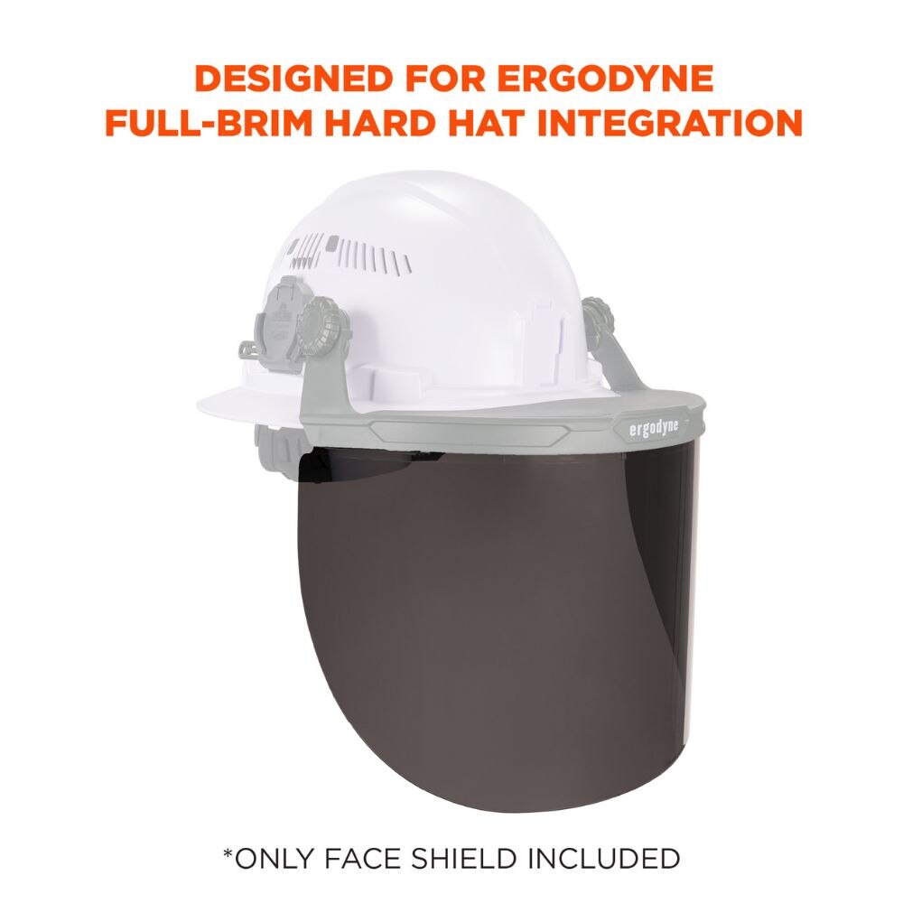 Ergodyne 60252 #8998 Smoke Face Shield Replacement for Full Brim HH - 2